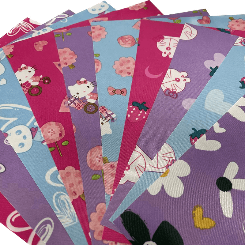 Gedrukte satijnen stof met PVC -coating